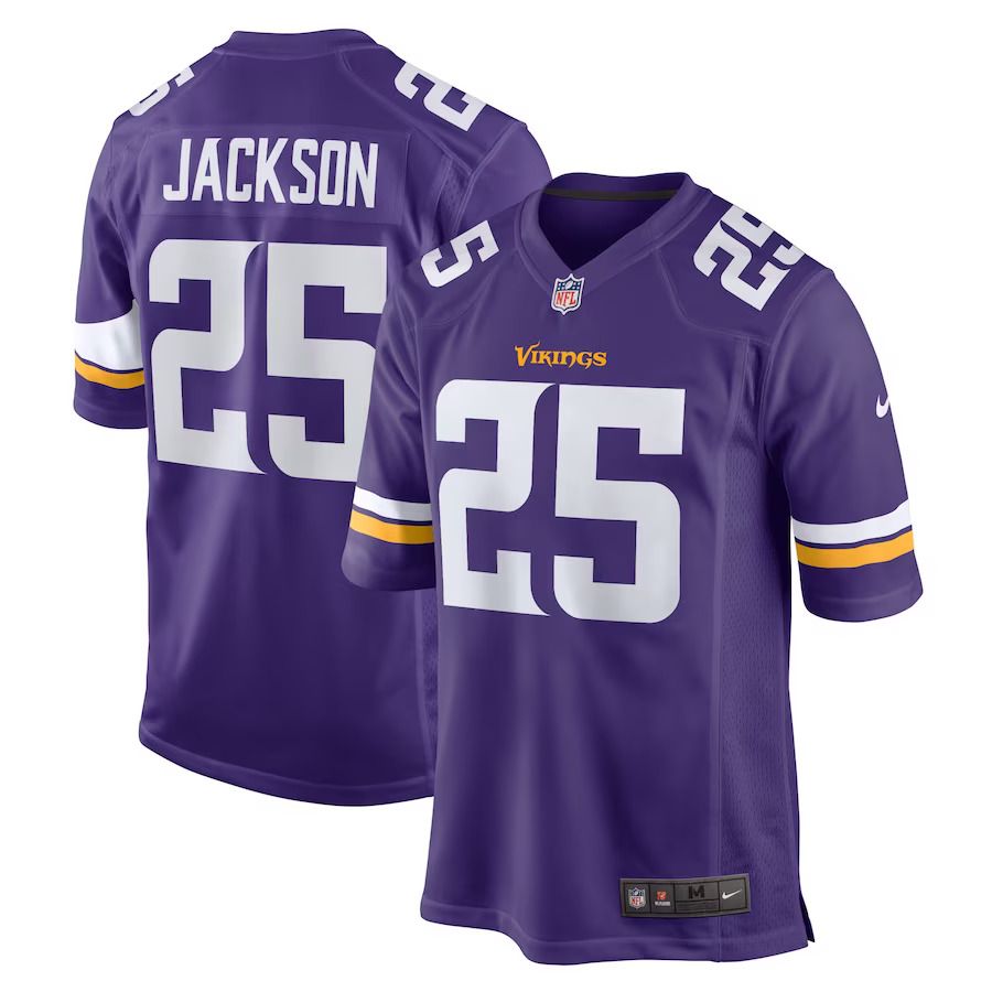 Men Minnesota Vikings #25 Theo Jackson Nike Purple Home Game Player NFL Jersey